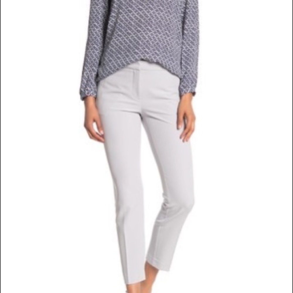 Adrianna Papell Light Blue Fitted Work Pants